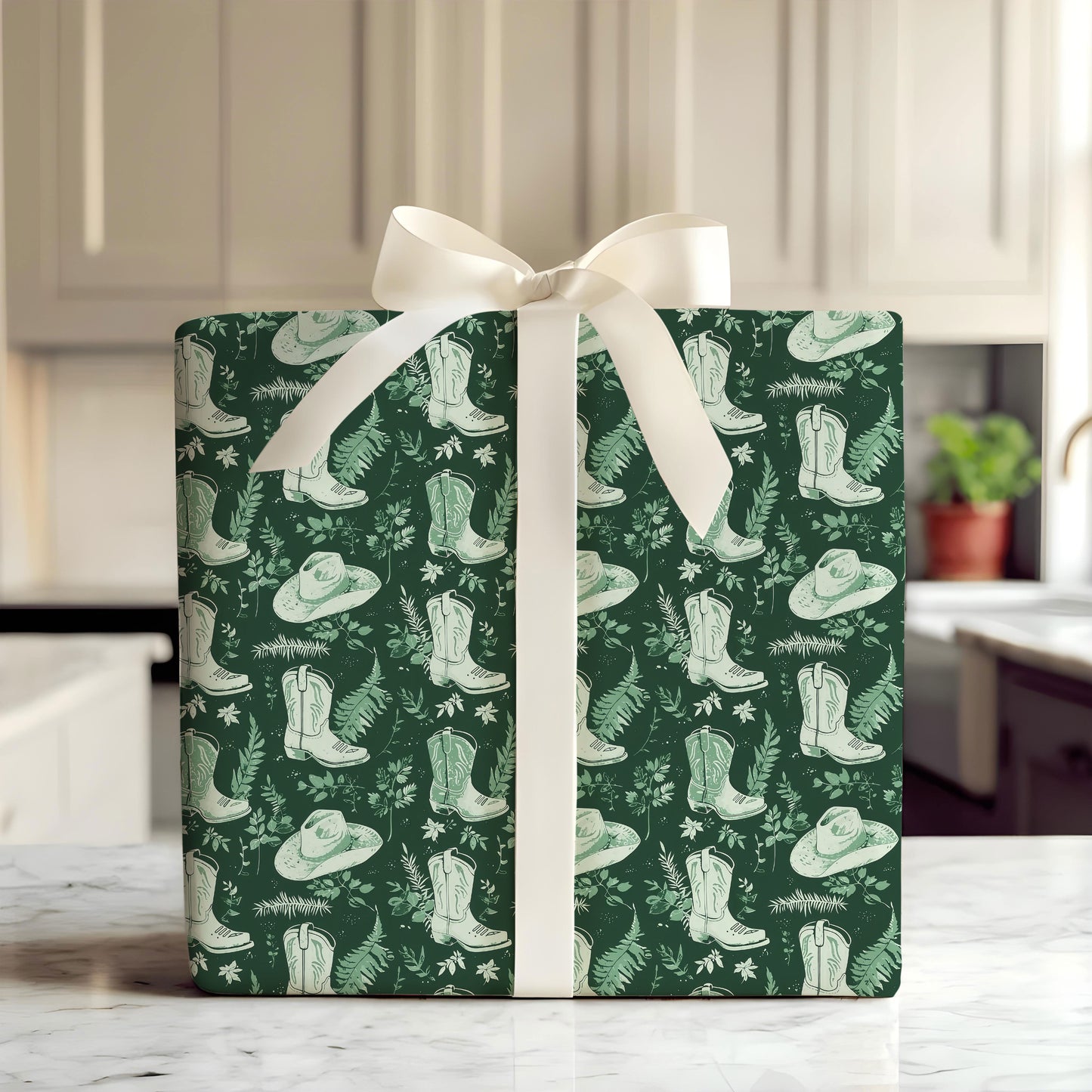 Wild West Christmas Cowboy Wrapping Paper
