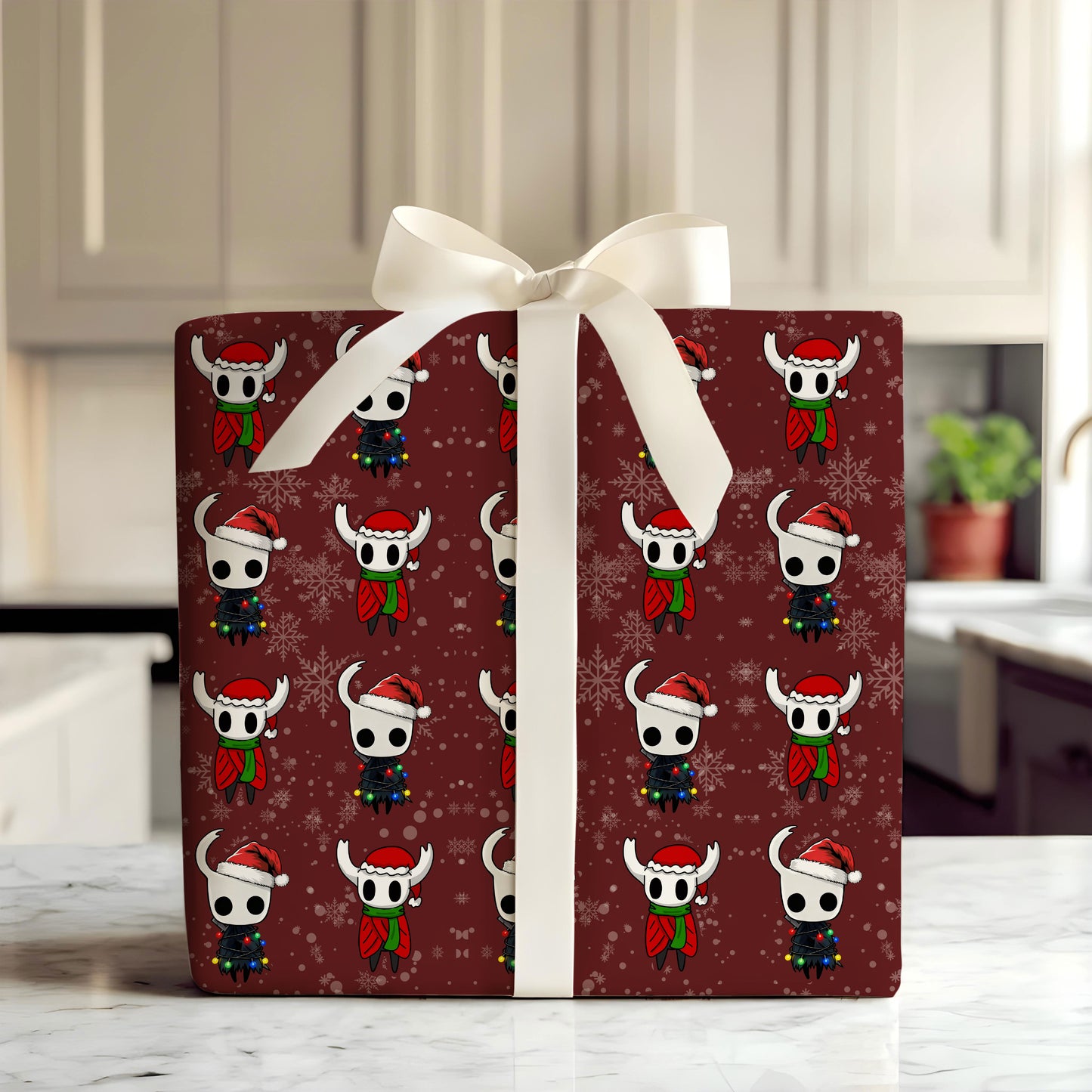 Gaming Christmas Gift Wrap Hollow Knight Silksong Holiday Roll