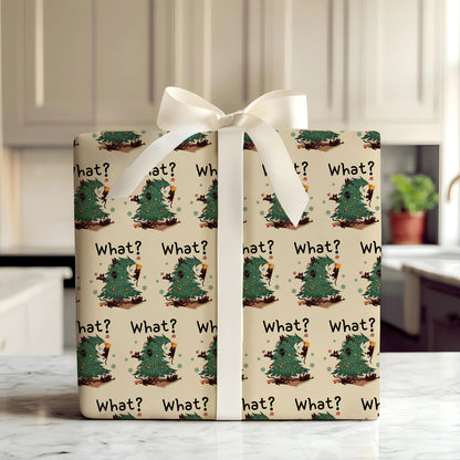 Black Cat Christmas Wrapping Paper