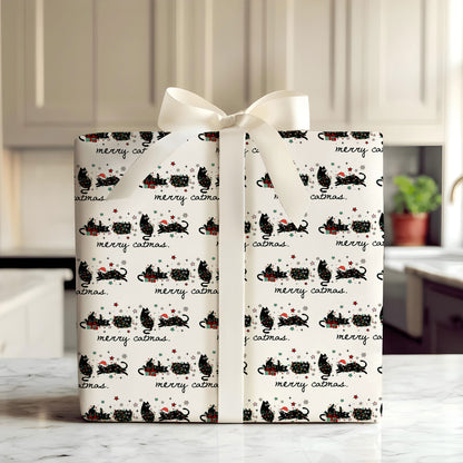 Black Cat Wrapping Paper for Pet Lovers