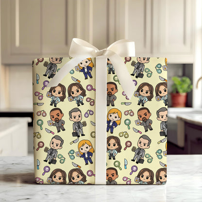 Funny Police TV Show Gift Wrap, Law And Order Christmas