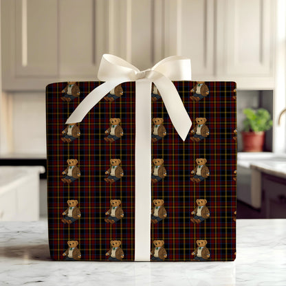 Plaid Bear Wrapping Paper