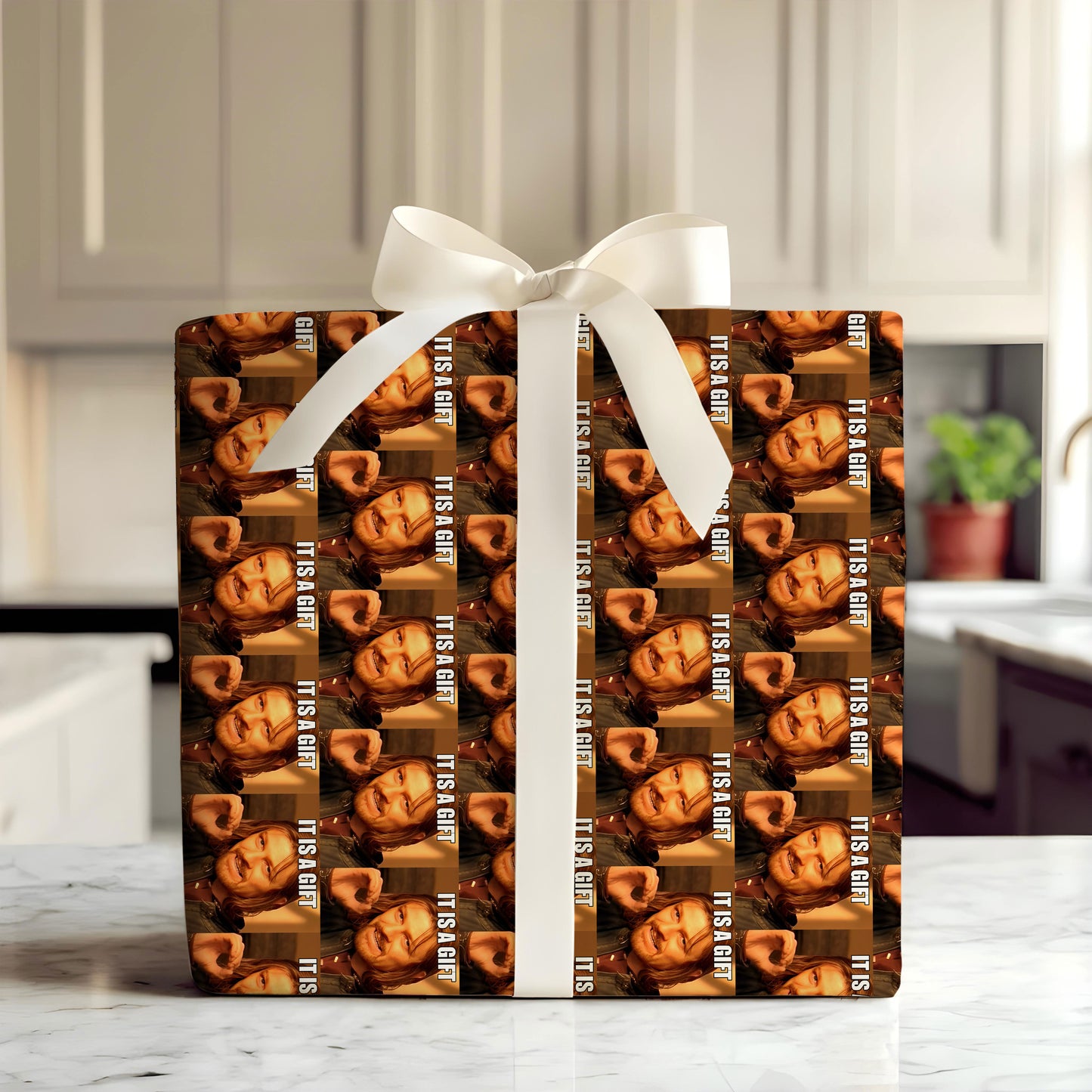 It's A Gift Wrapping Paper, Funny Meme Christmas Movies Character Wrapping, Xmas Gift Wrap Paper for Fan Family Friends