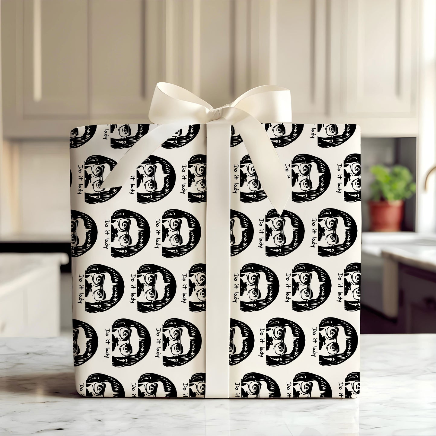 Do It Lady Wrapping Paper, Chit Birthday, christmas Wrapping Gift