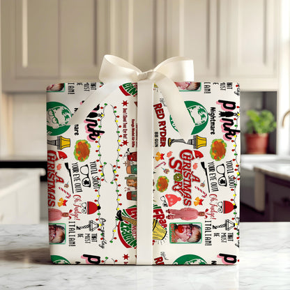 A Christmas Story Wrapping Paper, You'll Shoot Your Eye Out Christmas wrapping