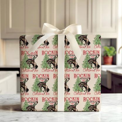 Christmas Santa Cowboy Wrapping Paper