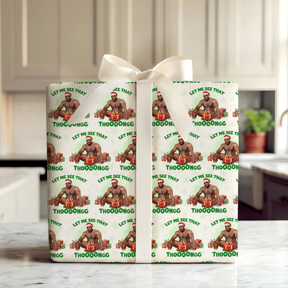Barry Wood Santa Christmas Wrapping Paper