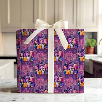 Demon Hunters Wrapping Paper For Kid Birthday