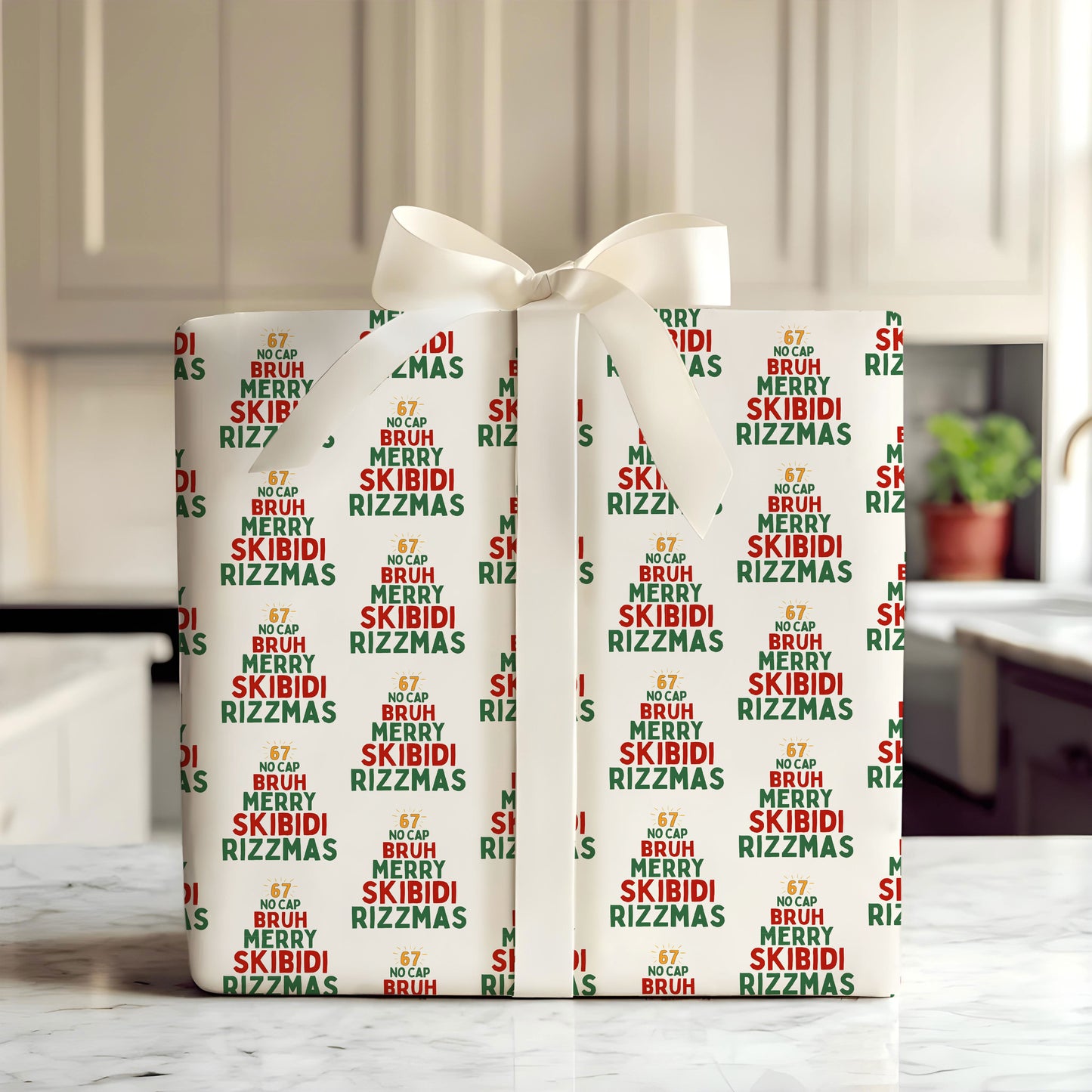 Skibidi Rizzmas 67 Wrapping Paper