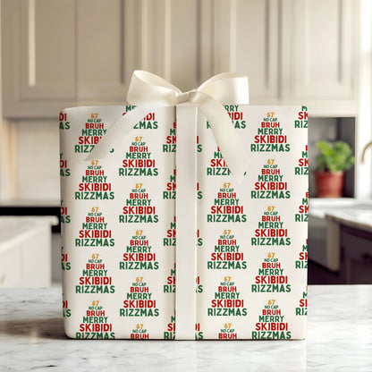 Skibidi Rizzmas 67 Wrapping Paper