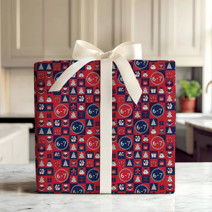 Six Seven Meme Ugly Xmas Wrapping Paper