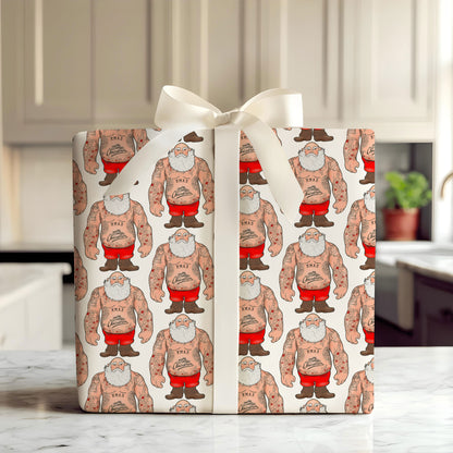 Funny Santa Adult Wrapping Paper