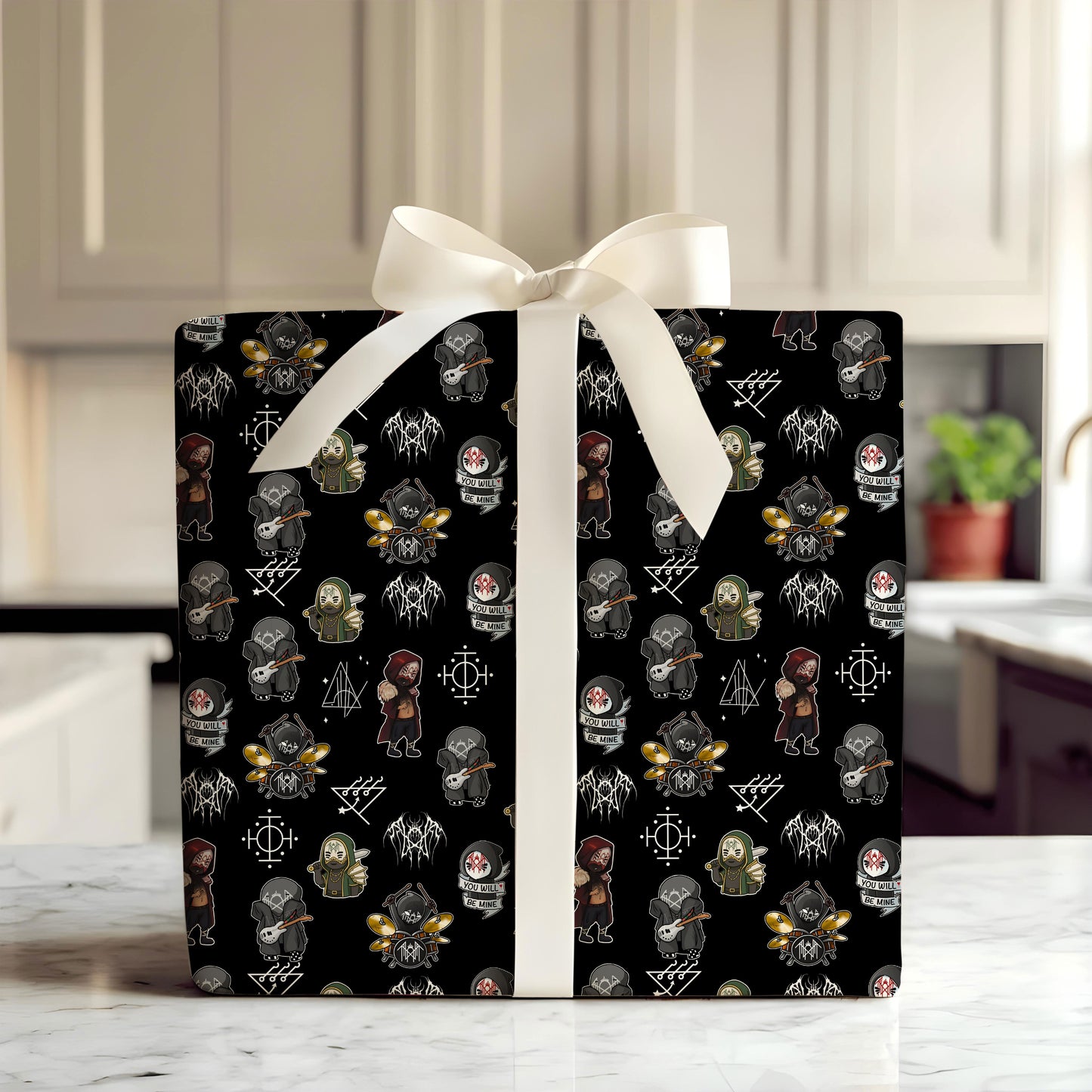 Sleep Token Christmas Wrapping Paper Roll