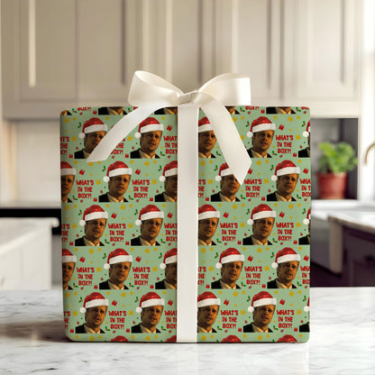 What's In the Box Wrapping Paper Christmas Gift