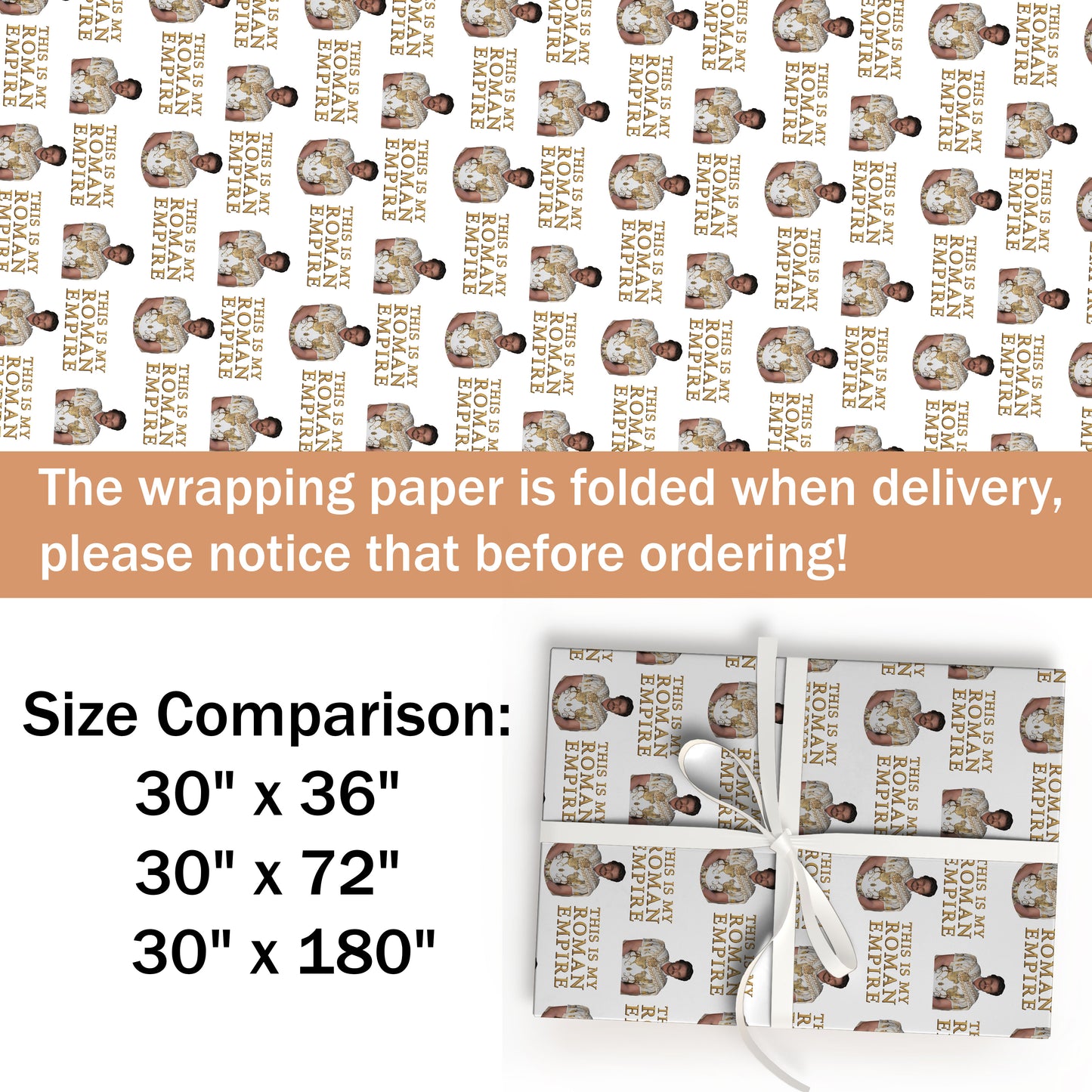This is my roman empire wrapping paper, Boromir Santa Hat Christmas Gift Wrap