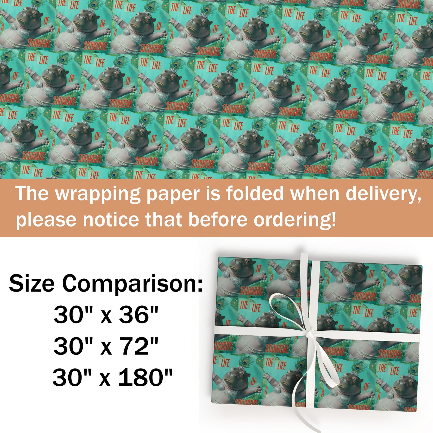 Baby Hippo Pop Music Aesthetic Gift Wrap