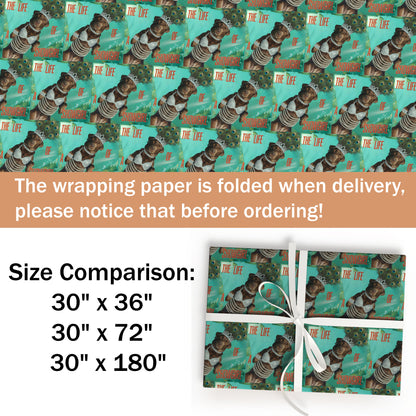 Chocolate Lab Retro Pop Star Wrapping Paper