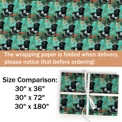 Black Lab Glamorous Taylor Swift Gift Wrap