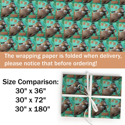 Platypus Aqua Red Showgirl Gift Wrap
