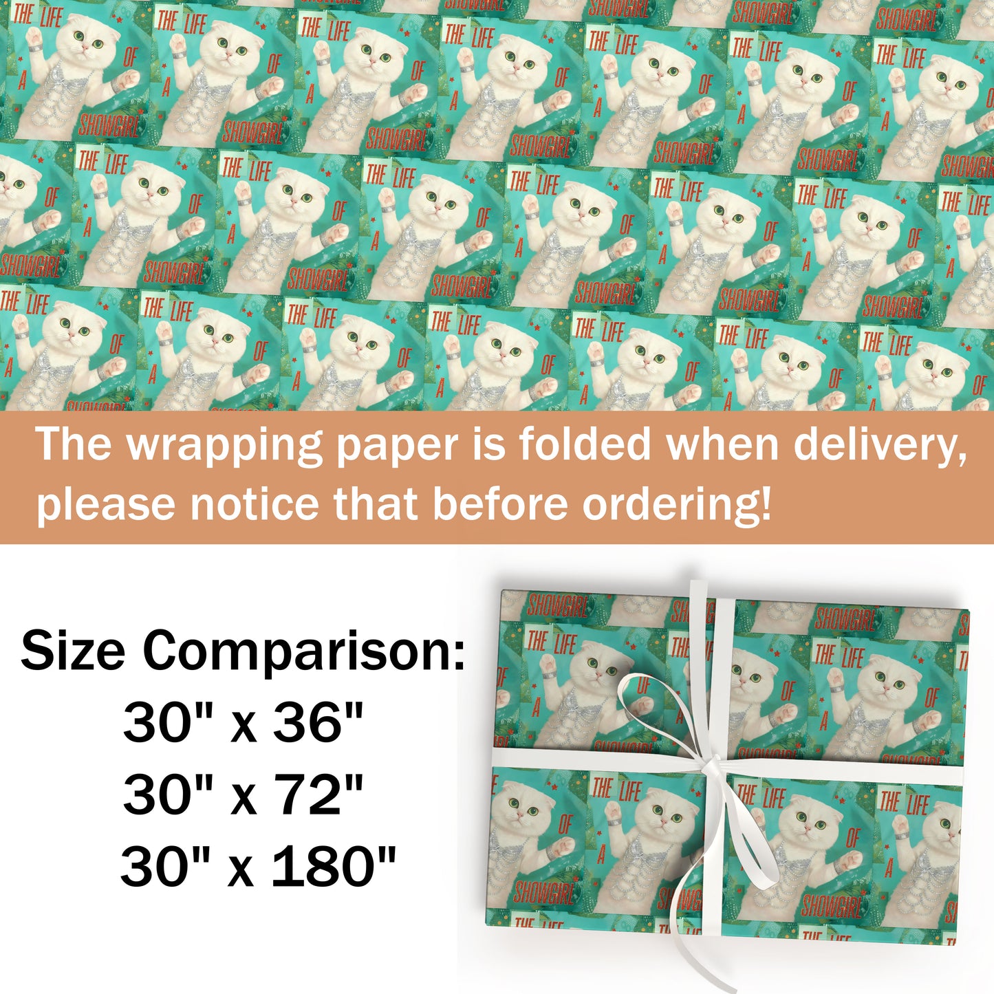 White Cat Sparkling Taylor Swift Wrap