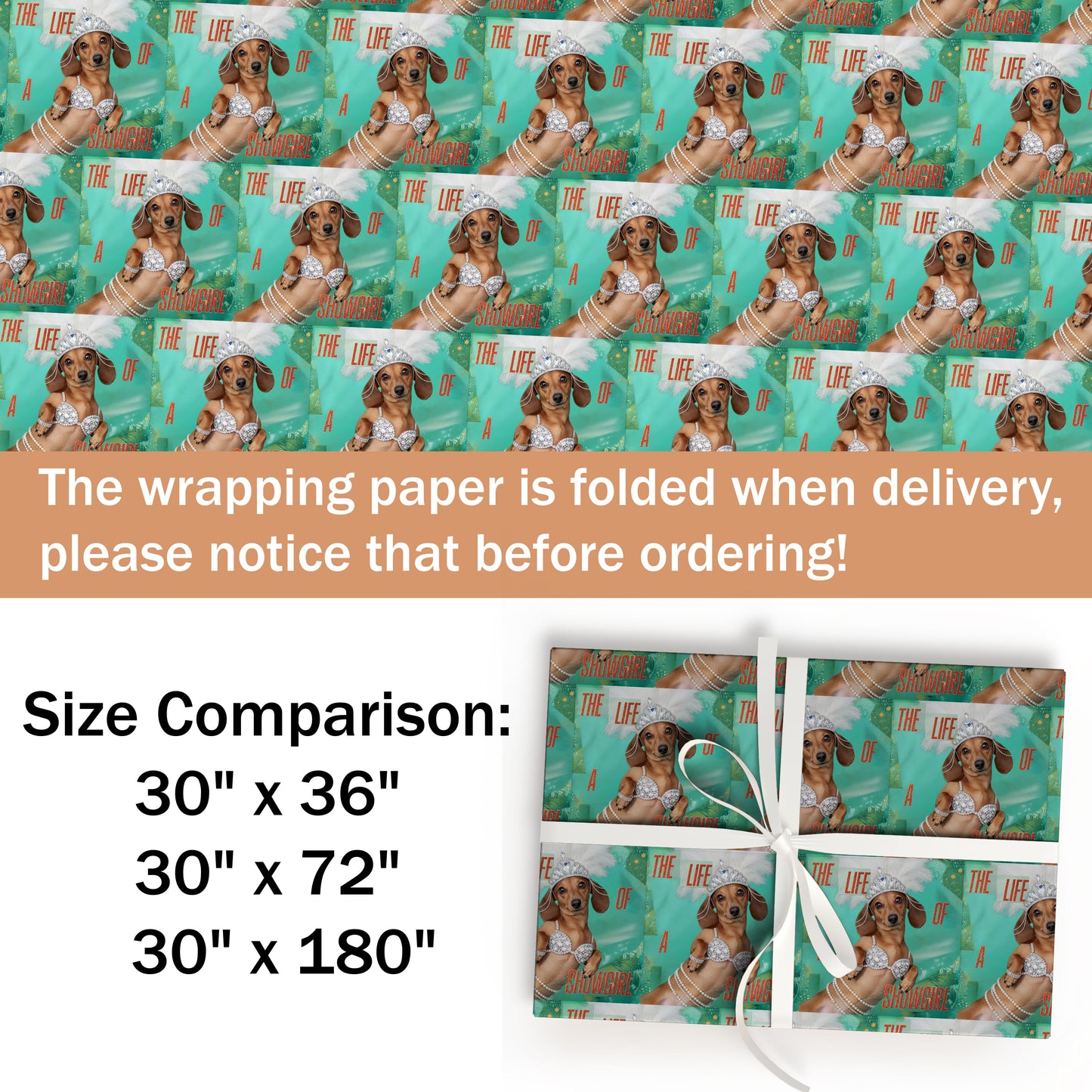 Dachshund Taylor Swift Wrapping Sheet
