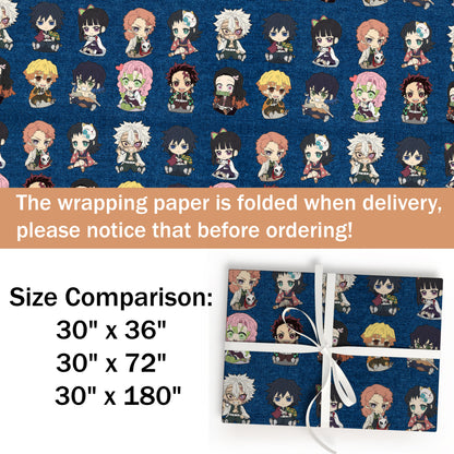 Doujinshi Kimetsu No Yaiba Anime Wrapping Paper Christmas Party Decorations