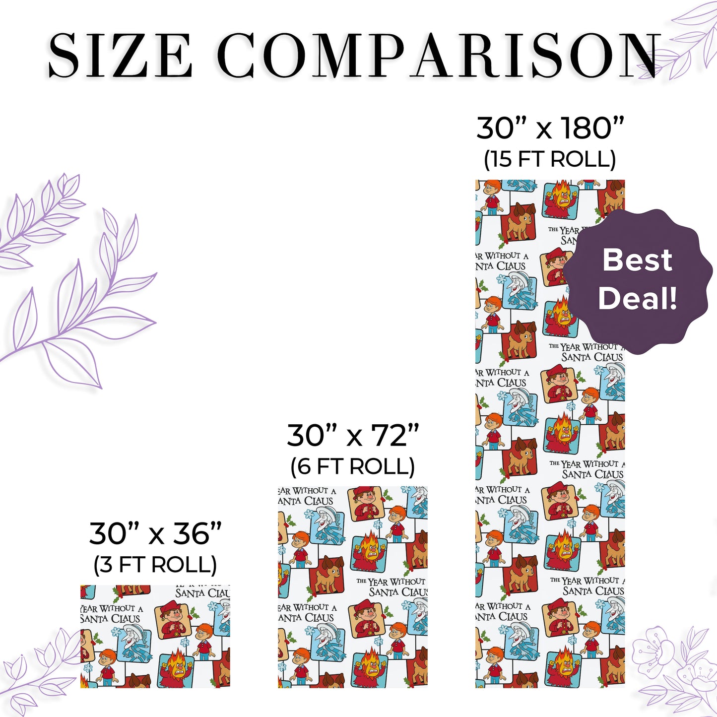 The Year Without a Santa Claus Wrapping Paper Rolls