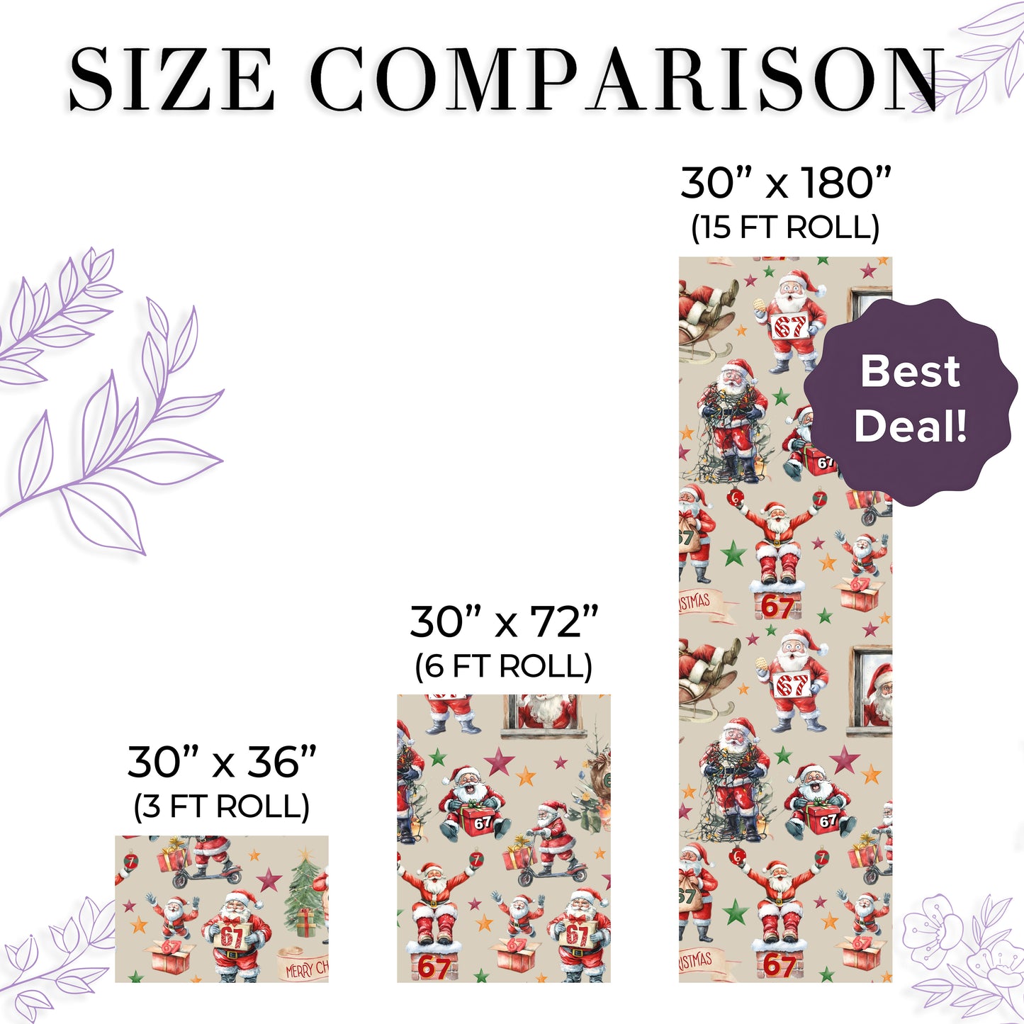 Meme Santa 67 Gift Wrap