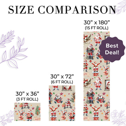 Meme Santa 67 Gift Wrap