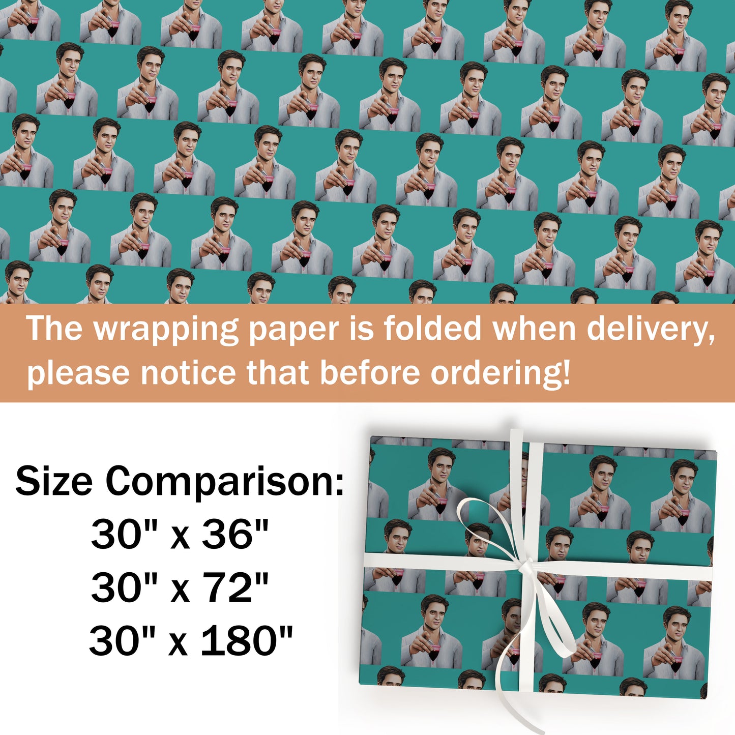 Edward Cullen Twilight Cheers Premium Quality Gift Wrap