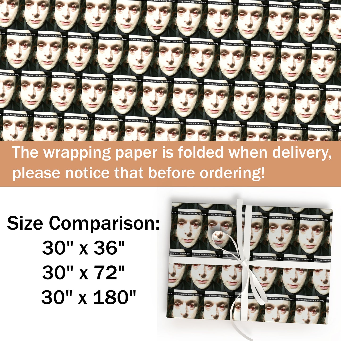 Hey Wanna See My Voltussy Edward Vampire Gift Wrap