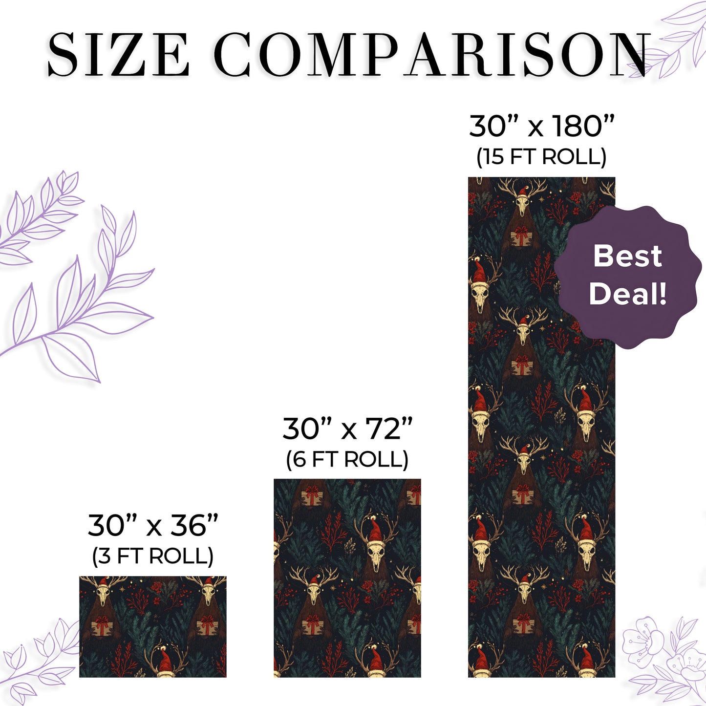 Reindeer Gothic Wrapping Paper