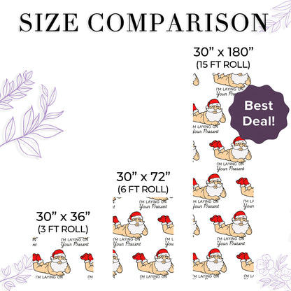 Funny Adult Santa Wrapping Paper