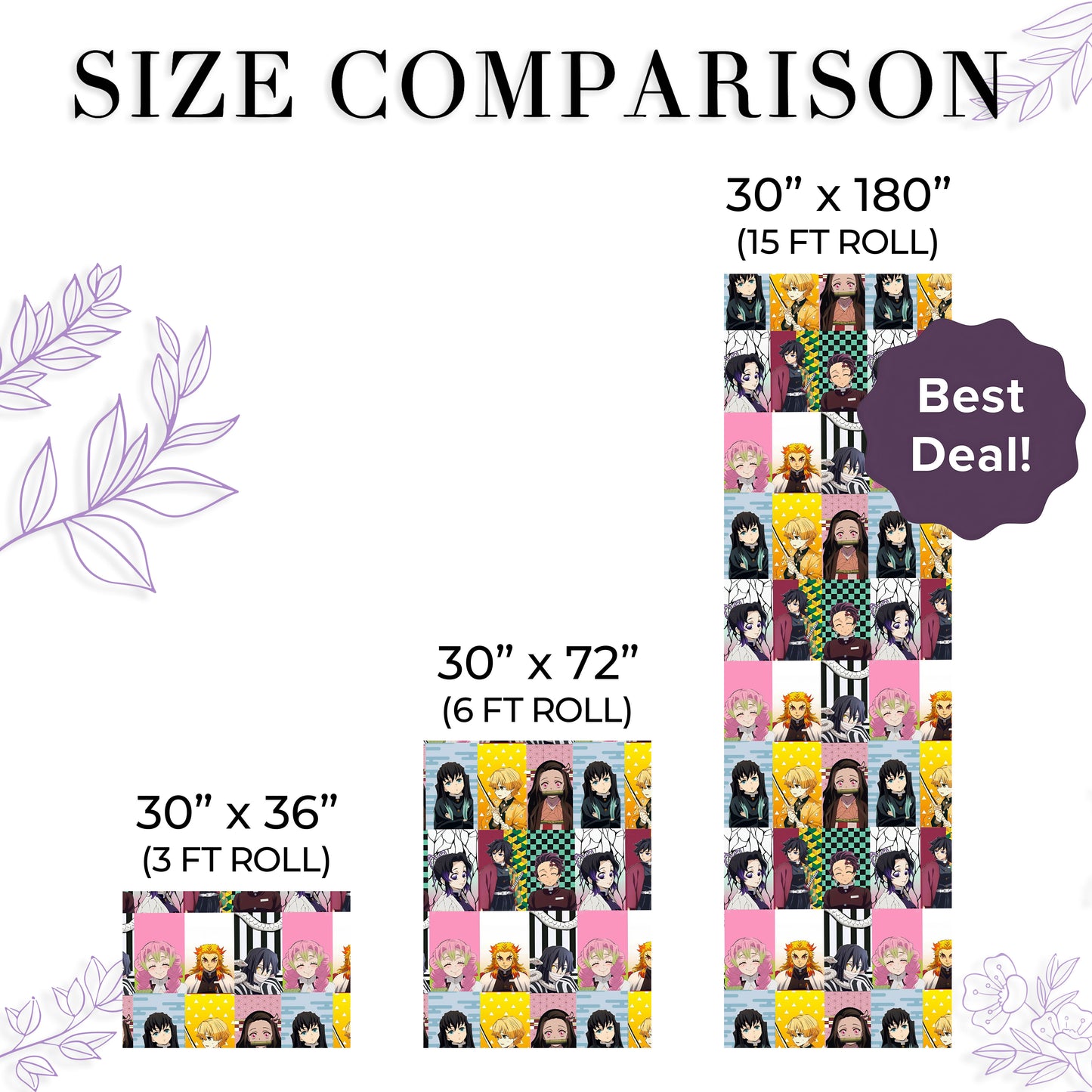 Demon Slayer Wrapping Paper Holiday Gift