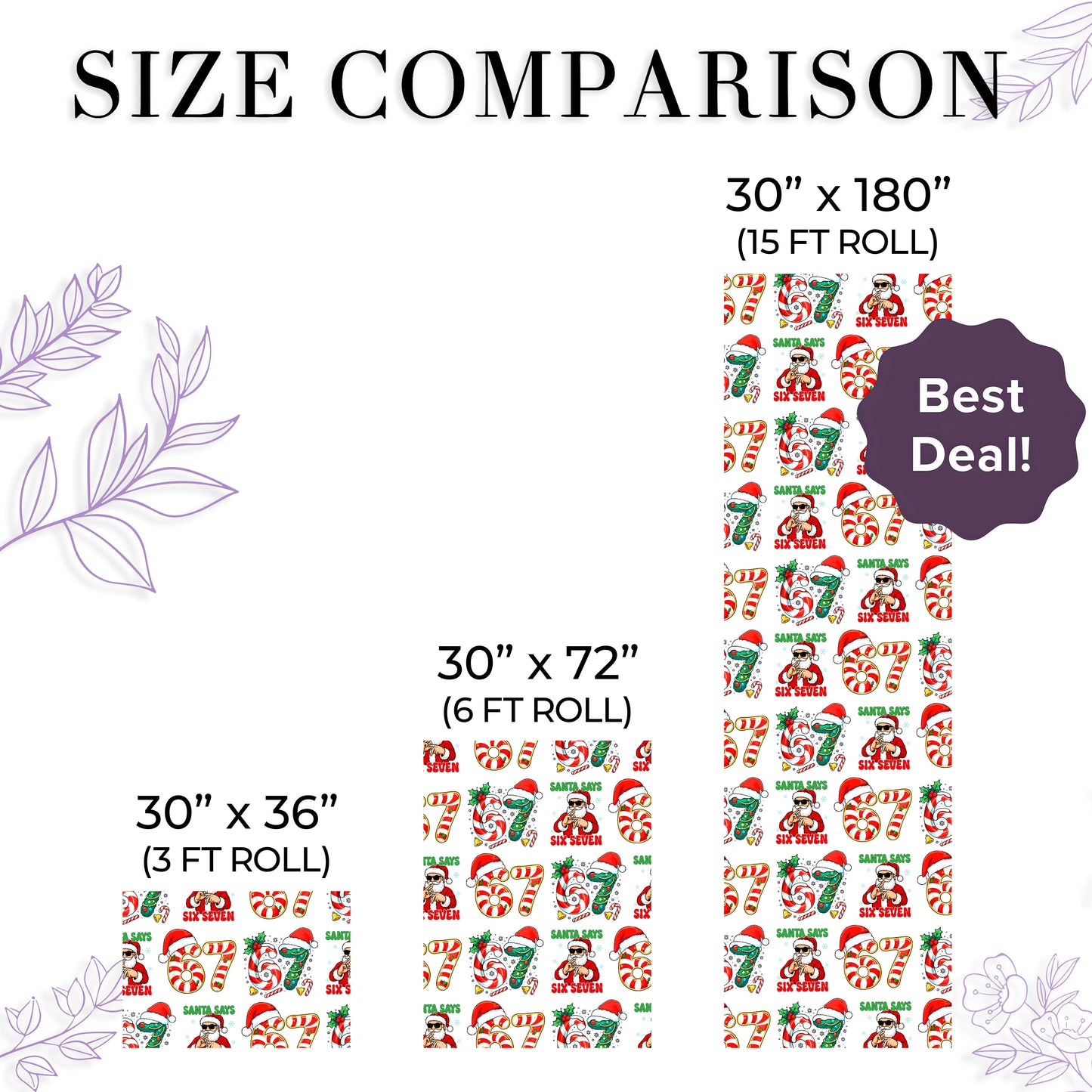 67 Meme Santa Wrapping Paper