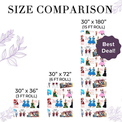 White Christmas Wrapping Paper Sheet