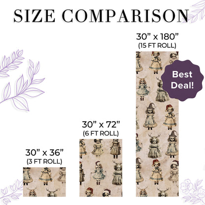 Gothic Christmas Wrapping Paper Sheet