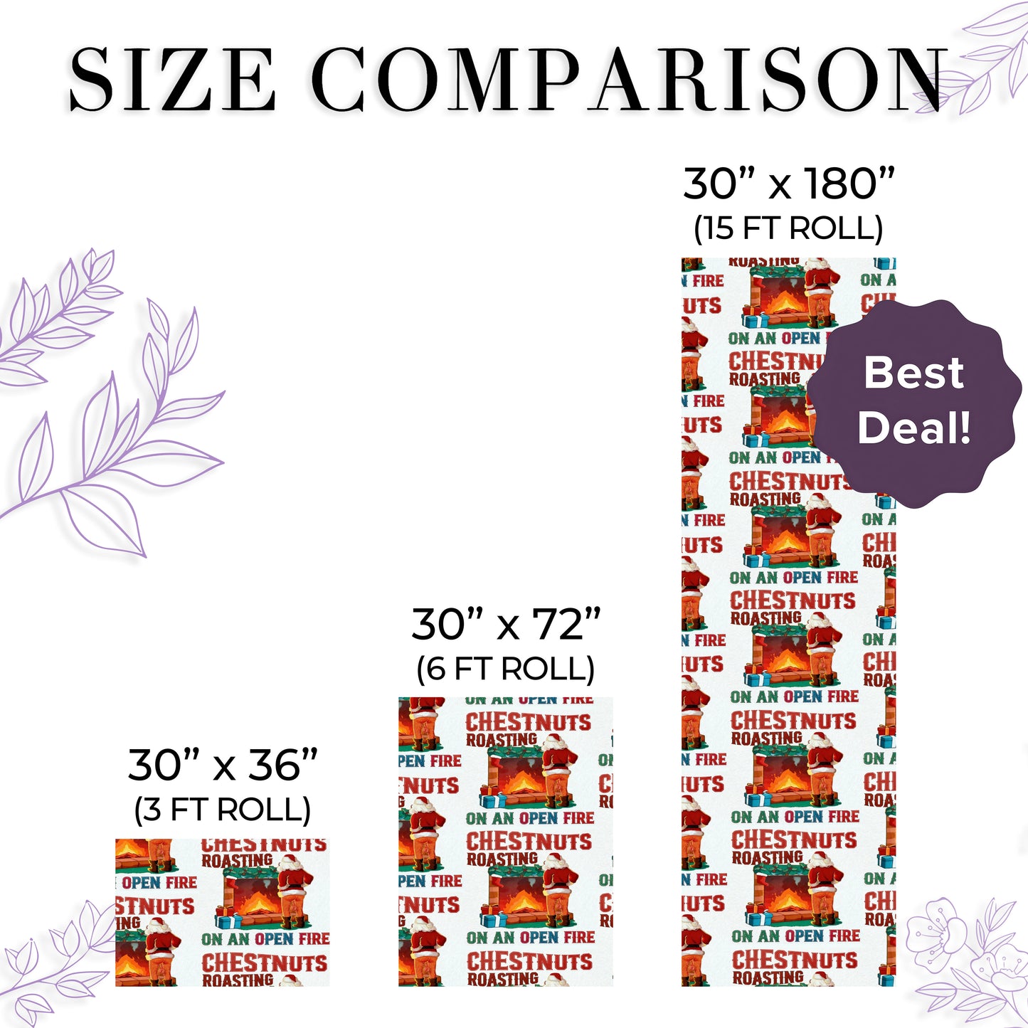 Funny Santa Wrapping Paper for Christmas Gifts