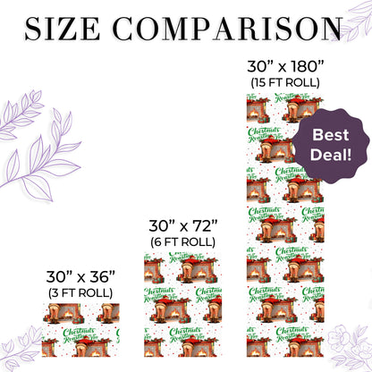 Playful Santa Christmas Gift Wrap Roll