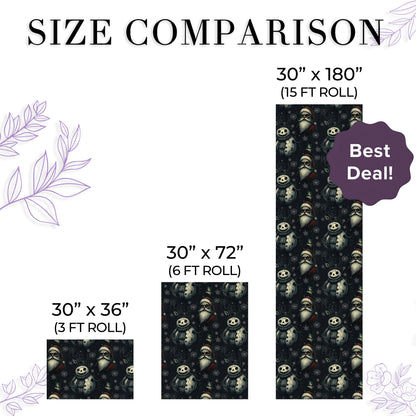 Gothic Santa Christmas Wrapping Paper