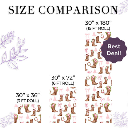 Christmas Cowgirl Wrapping Paper