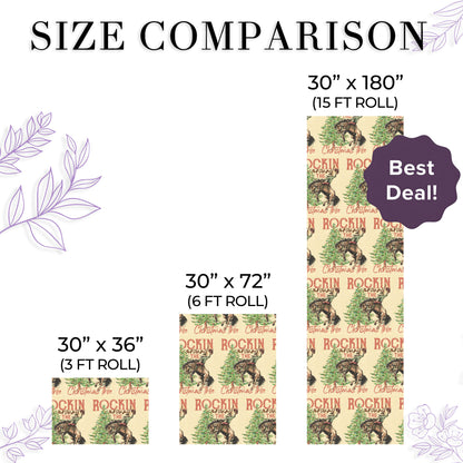 Retro Rocking Around The Christmas Tree Wrapping Paper