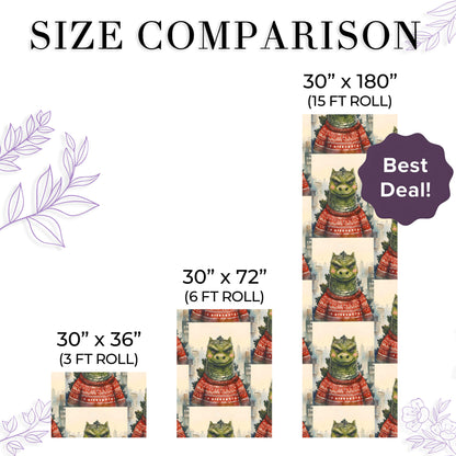 Godzilla Christmas Wrapping Paper Rolls