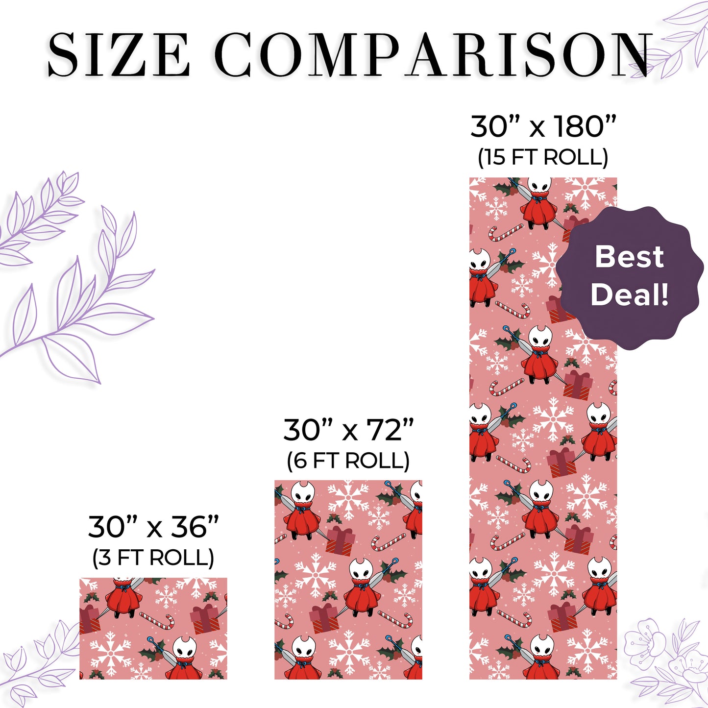 Silksong Inspired Holiday Wrap Dark Gothic Xmas Paper For Fans