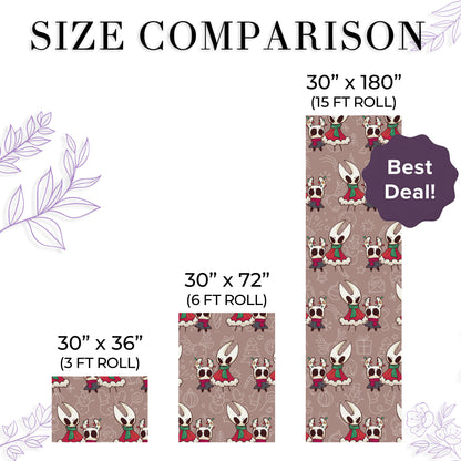 Hollow Knight Christmas Paper Gaming Theme Holiday Gift Wrap