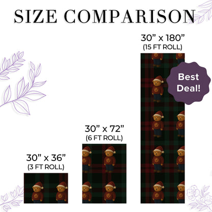 Christmas Teddy Bear Wrapping Paper