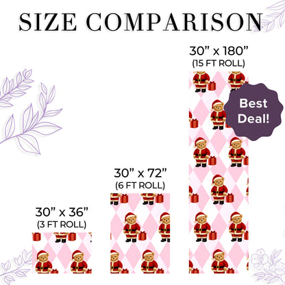 Santa Bear Christmas Wrapping Paper