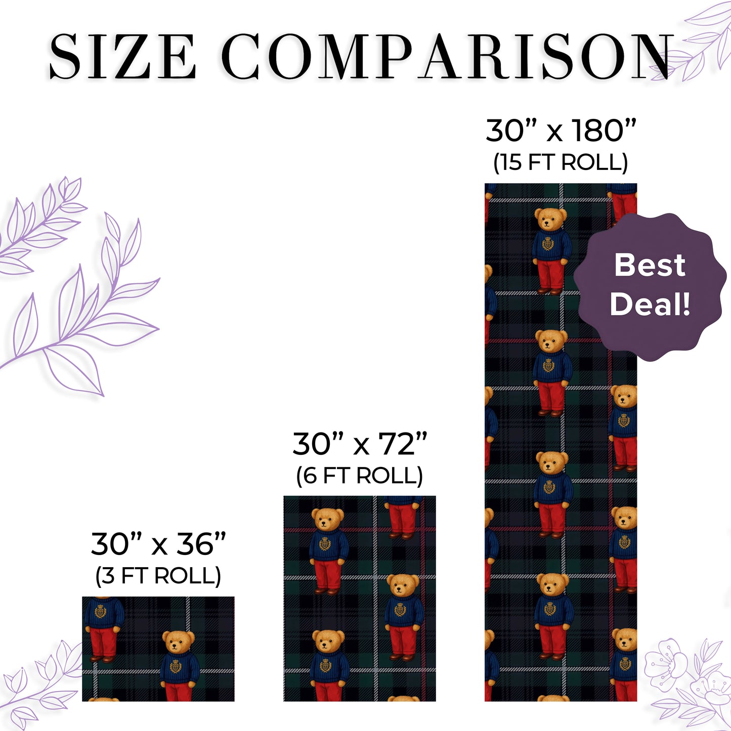 Teddy Bear Wrapping Paper Roll