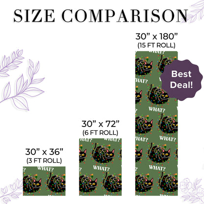 Black Cat Gift Wrap for Holidays