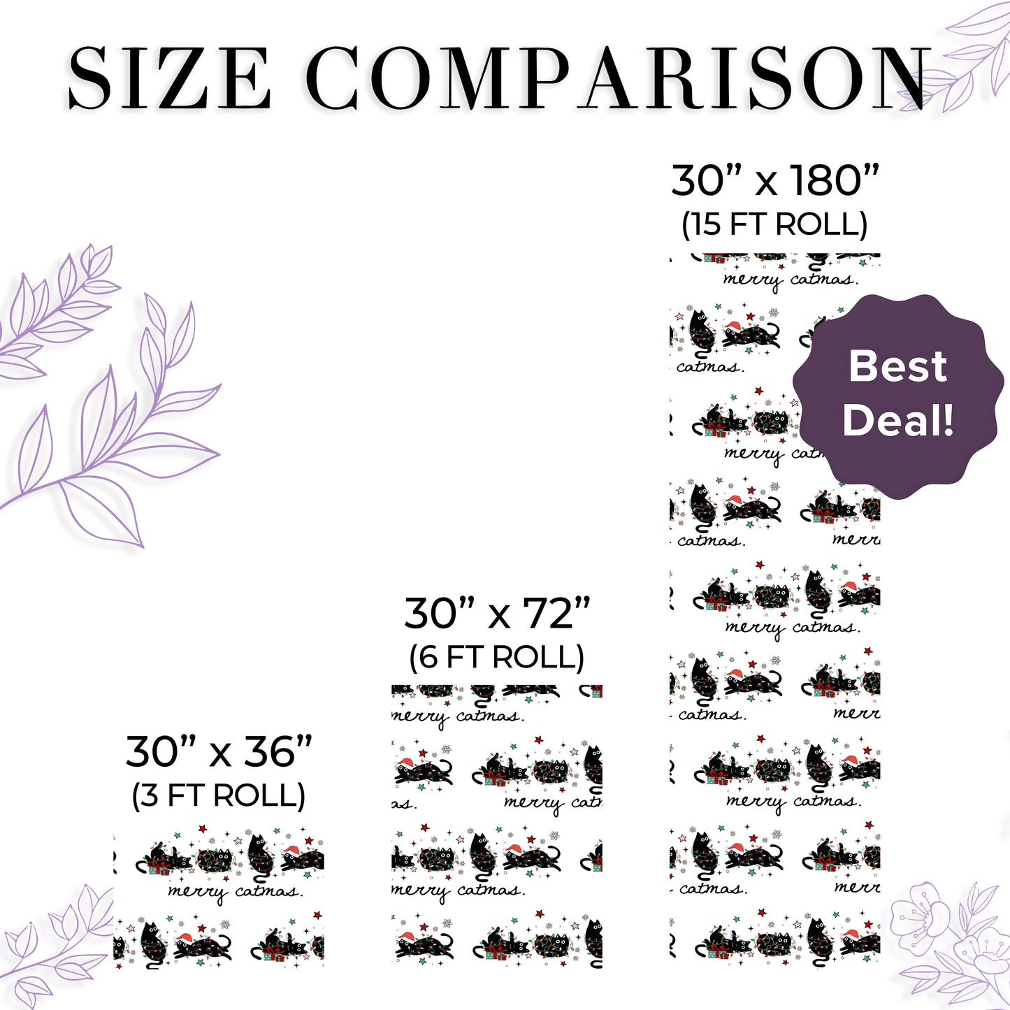 Black Cat Wrapping Paper for Pet Lovers